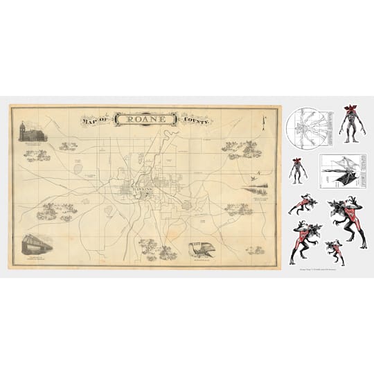 RoomMates Stranger Things Dry Erase Hawkins Map Peel & Stick Giant Wall Decals | Michaels®